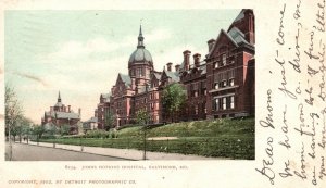 Vintage Postcard 1906 Johns Hopkins Hospital Medical Building Baltimore Maryland