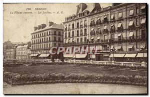 Old Postcard Rennes The Vilaine Indoor Gardens