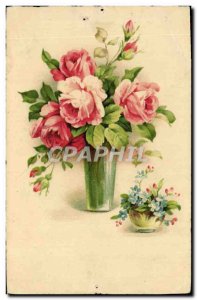 Old Postcard Fantasy Flowers