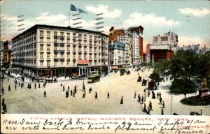 New York City NY Fifth Ave Hotel Madison Square 1900s-20s Manhattan Postcard