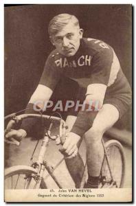 Postcard Old Bike Cycle Cycling Jules Vanhevel criterium winner Aiglons 1923