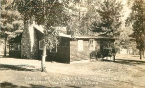 Postcard RPPC Minnesota Pine River Whitefish Lake Cabin Kamberlings Camp 23-2481