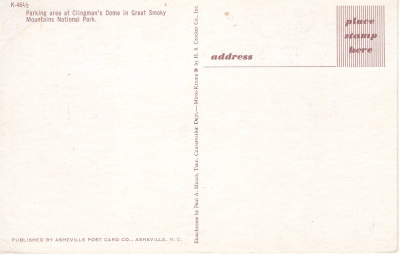 US    PC4625  CLINGMAN'S DOME, GREAT SMOKEY MOUNTAIN NATIONAL PARK