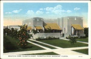 Davenport FL Palmetto St. Home Art Deco c1920 Postcard