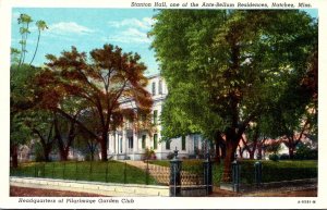 Mississippi Natchez Stanton Hall Headquarters Of Pilgrimage Garden Club Curteich