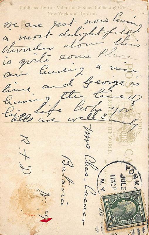 Yonkers NY Main Street Trolley Tracks Store Front's Postcard