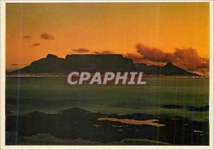 Modern Postcard Cape Town Sparkling Lights of the City of the Shine accross T...