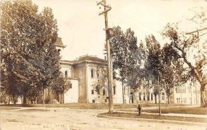 Fremont Michigan~High School Building~View from Across Street~1919 RPPC