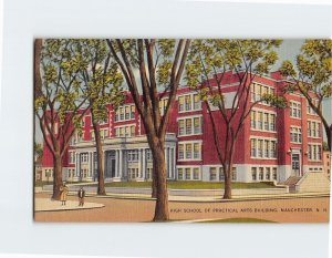 Postcard High School Of Practical Arts Building, Manchester, New Hampshire