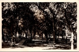 RPPC View of City Park, Colby KS Vintage Postcard X41