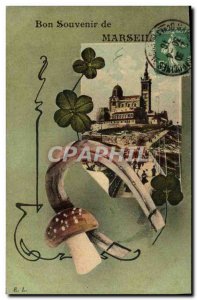 Old Postcard Marseille Fancy Iron Straddling Fungus