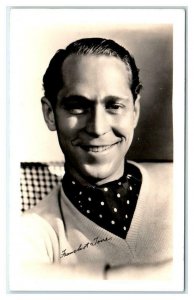 RPPC Famous Hollywood Movie Actor & Director FRANCHOT TONE ~ c1930s Postcard