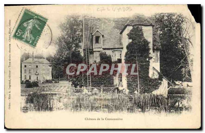 Postcard Old Calvados Chateau of Cressonniere