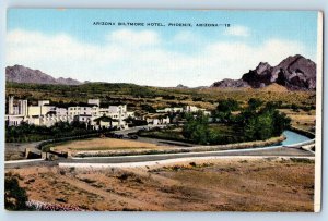 Phoenix Arizona AZ Postcard Arizona Biltmore Hotel Birds Eye View Building c1940