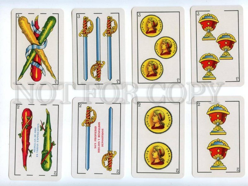 145084 Old Spanish 40 PLAYING CARDS deck Heraclio Fourner #27