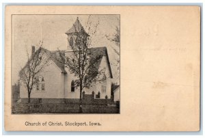 1912 Church Of Christ Exterior Trees Scene Stockport Iowa IA Posted Postcard