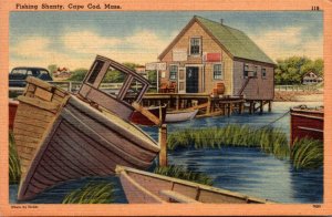 Massachusetts Cape Cod Typical Fishing Shanty 1945