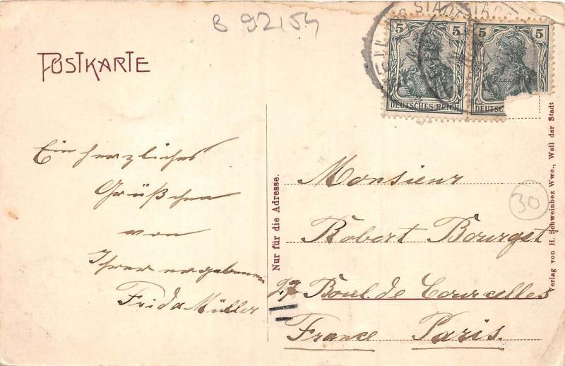 B92154 gruss aus weil der stadt germany