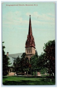 c1910 Congregational Church Montclair New Jersey NJ Antique Unposted Postcard 