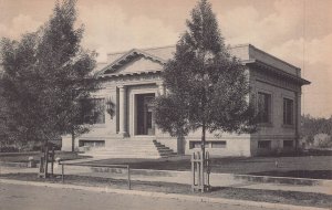 LODI CALIFORNIA~CARNEGIE PUBLIC LIBRARY~FRIEDBERGER ALBERTYPE PHOTO POSTCARD