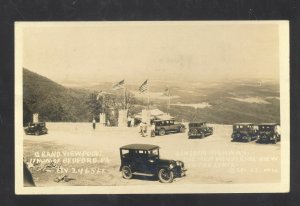 RPPC NEAR BEDFORD PENNSYLVANIA GRAND VIEW POINT CARS REAL PHOTO POSTCARD