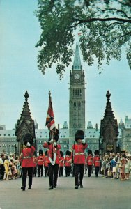 Canada Ottawa Canada The Guards Leaving Parliament Hill Postcard 07.64