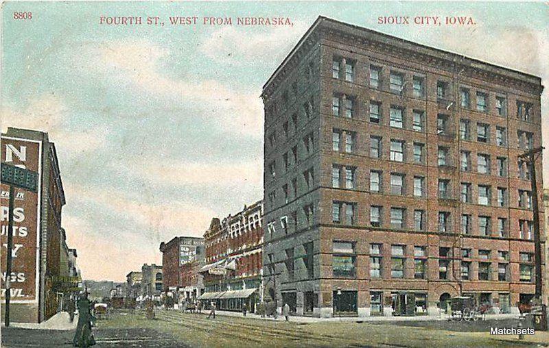 1908 SIOUX CITY, IOWA Fort West from Nebraska Bosselman postcard 3489