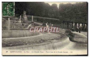 Postcard Old Saint Cloud Park Part Les Grandes low waters of the Grand Cascade