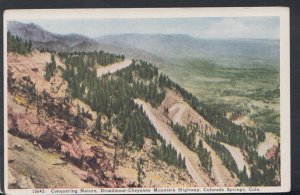 America Postcard - Broadmoor-Cheyenne Mountain Highway, Colorado Springs RS11877