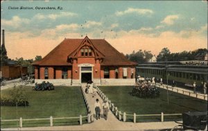 Owensboro KY Union Station RR Train Depot 1914 Used Postcard
