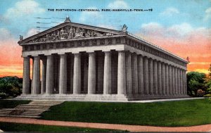 Tennessee Nashville Centennial Park The Parthenon 1936