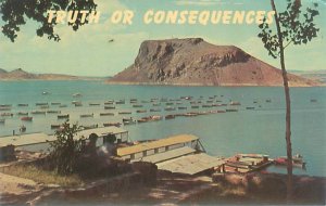 Truth or Consequences New Mexico Elephant Butte & Lake, Boats Chrome  Postcard