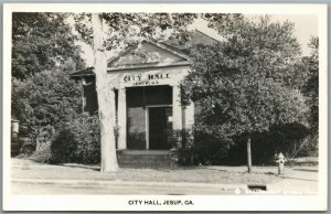 JESUP GA CITY HALL VINTAGE REAL PHOTO POSTCARD RPPC