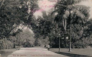 Brazil Rio de Janeiro Parque da Praca da Republica Vintage Postcard 07.33