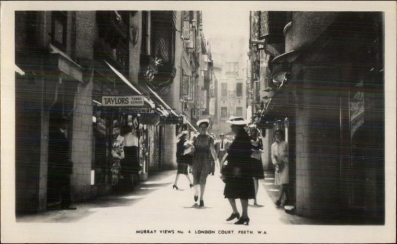 Perth Western Australia Murray Views London Court Real Photo Postcard