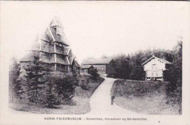 Norway Norsk Folkemuseum Stavkirchen Hovestuen eg Berdalsloftet