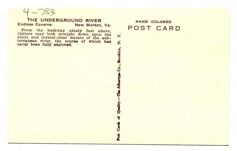 VA - Endless Caverns, Underground River