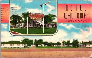 Washington Tacoma Motel Waltoma  1955
