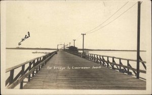 Clearwater Florida FL Wooden Bridge c1920 Vintage Postcard
