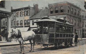 F94/ Middletown Ohio Postcard Butler County c1910 Horse Trolley 16