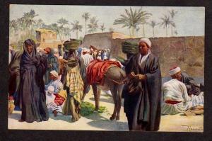 Egypt Fair at Kerdasse Artist Signed Klamroth Postcard Carte Postale Postkarte