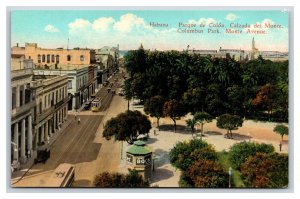 Parque De Colon Monte Avenue Street View Havana Cuba UNP DB Postcard O16