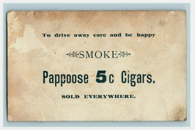 1870's Pappoose Five Cent Cigars Happy Baby Image P173