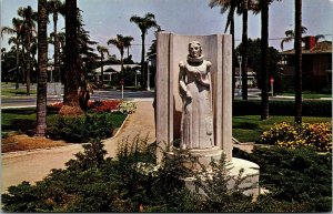 Vtg Anaheim California Madame Helena Modjeska Statue City Park 1950s Postcard