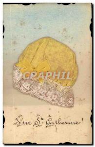 Old Postcard Fancy Embroidery Bonnet St Catherine