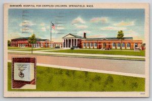 Springfield MA Shriners for Crippled Children Westphalen Ludlow  Postcard F25