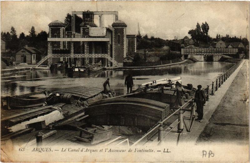 CPA ARQUES Le Canal d'Arques et l'Ascenseur de Fontinette (414285)