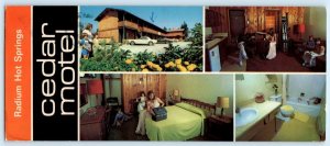 RADIUM HOT SPRINGS, B.C. Canada ~ Roadside CEDAR MOTEL 1984 ~ 3½x8¼  Postcard