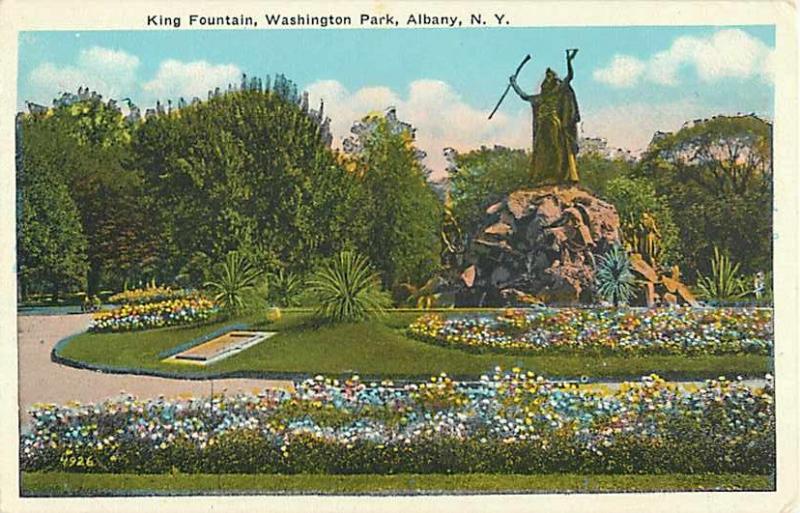 W/B King Fountain Washington Park Albany NY New York