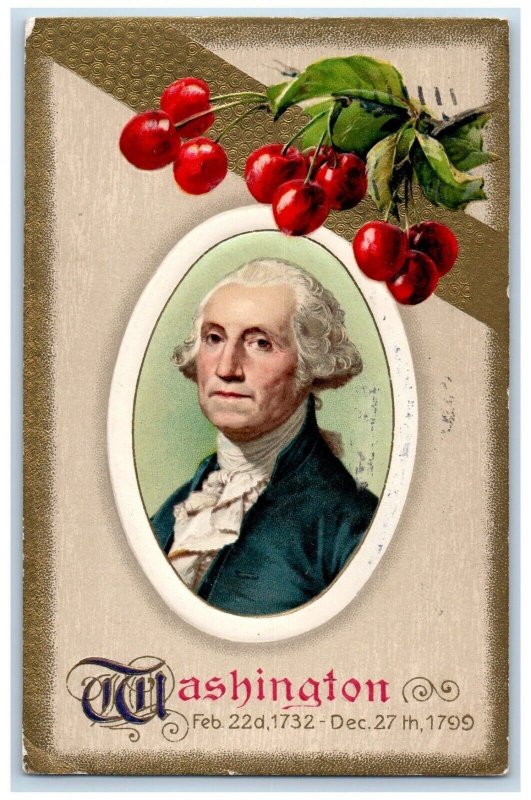 Los Angeles CA Postcard George Washington Berries Winsch Back Embossed Antique